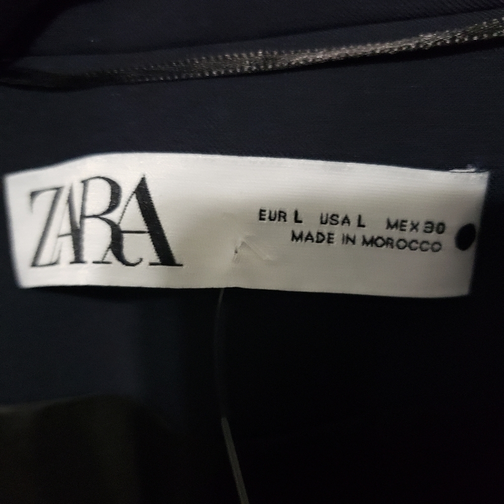 NWT Zara blazer, Color Navy Blue, Size L - Picture 5 of 17